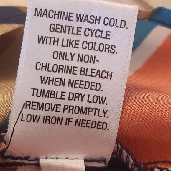 Xhiliration Maxi Stripe Dress in Blue Orange Sz: M Hi-Low Hem - Picture 14 of 15